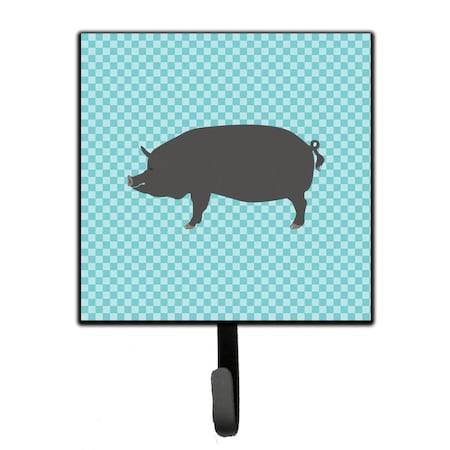 Carolines Treasures Berkshire Pig Blue Check Leash or Key Holder BB8107SH4